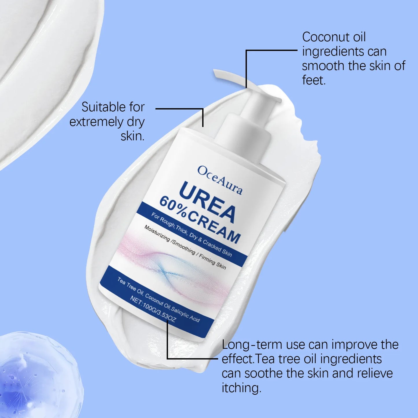 Cracked Heel Repair Cream - 60% Urea Formula